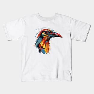 bird with pop art style Kids T-Shirt